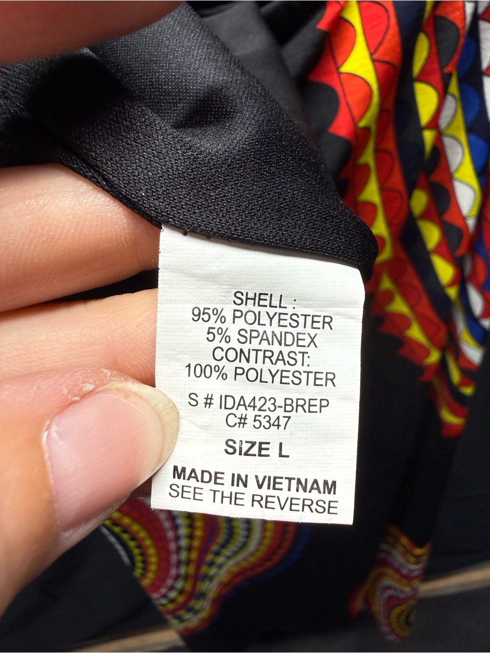 EUC Black Halter Boho Maxi Dress w/Vibrant Multicolor Circular Motifs Sz L (C1H) - Picture 6 of 6